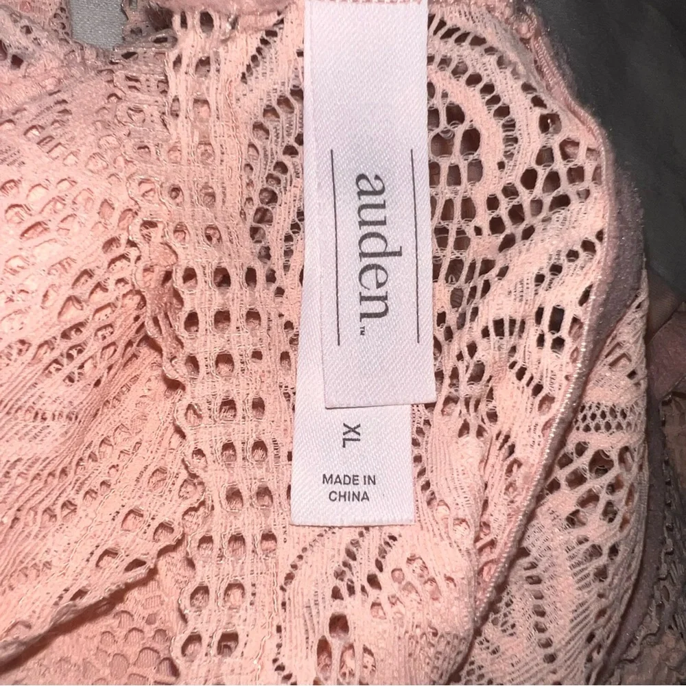 Auden Lace Crisscrossed Back Longline Bralette XL Lace V Neck